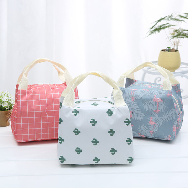 Insulated Bento Bag Polyester Fibre Aluminium Foil Fashion Lunch Cooler Bag for Women