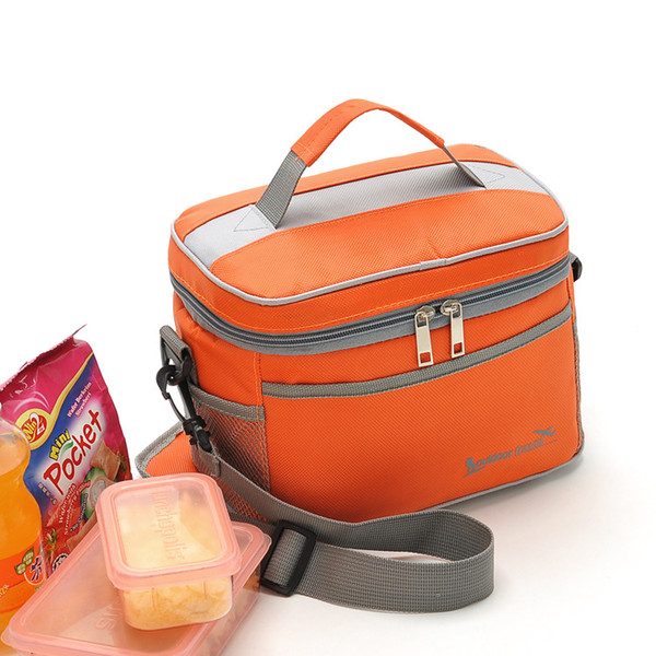 Portable Outdoor Lunch Bags Travel Aluminum Foil Insulated Cotton Oxford Fabric Picnic Kettle Keep Warm NNA178