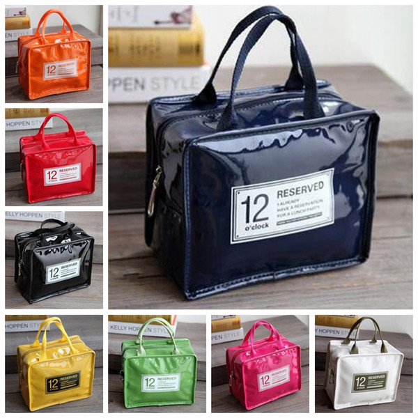 New PVC Lunch Bags For Women Men Waterproof Fresh Keep Insulated Lunch Bag Hand Carry Thickened Tin Foil Cooler Bags Wholesale Free shiping