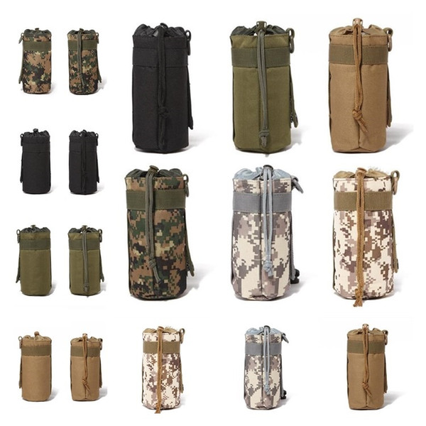 Fashion New Sytyle Factory Direct Sale Tactical Camouflage Water Bottle Insulation Bag Outdoor Sports MOLLE Kettle Bag T7D024