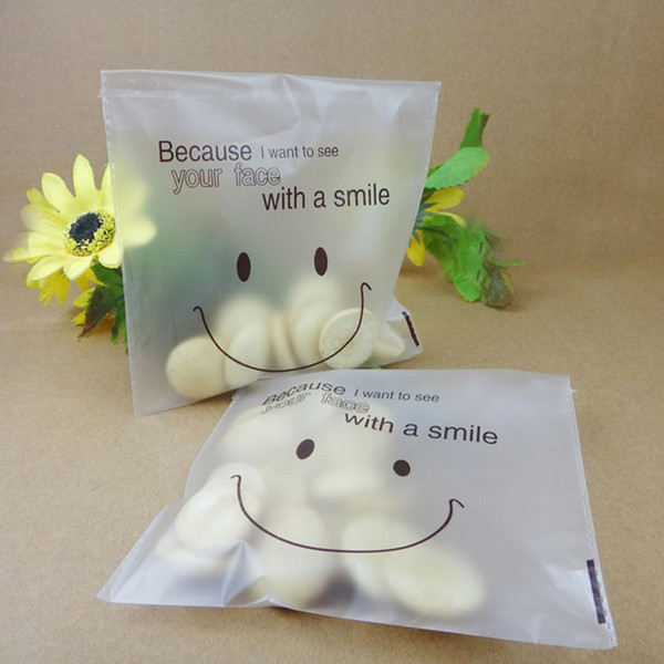 200-piece A Set Cute Smiley Packing Bag Food Package Self-adhesive Cookies Biscuit Snack Pastry Bags Functional Bags Small Prastical