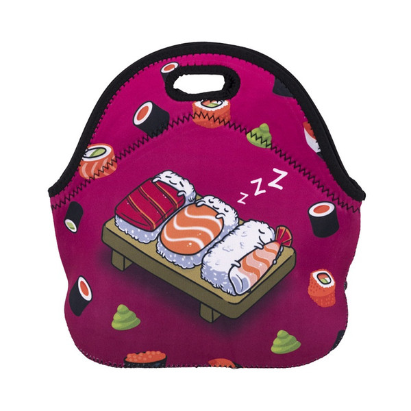 wholesale Japanese sushi bolsa termica lancheira neoprene bread lunch bag coffee thermal bag lunch boxes women snacks tote