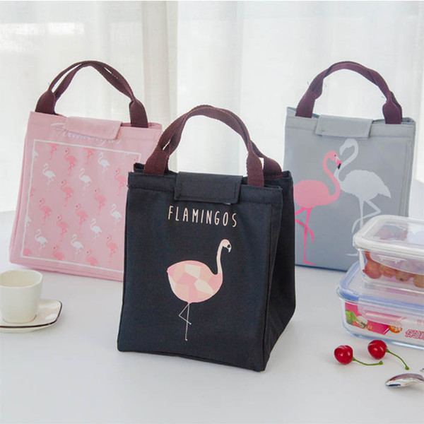 2017 New Fashion Lunch Bag Tote Insulated Cooler Bento Stylish Reusable Waterproof for Picnic Work School Kids Girls Women(Flamingos)