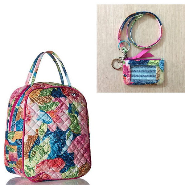 Cotton Lunch Bunch Bag+zip id case and lanyard