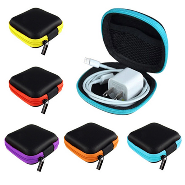 Fashion Mini Zipper Earphone Headphone SD Card Bag Storage Box Key Wallet Travel Accessories Packing Organizers