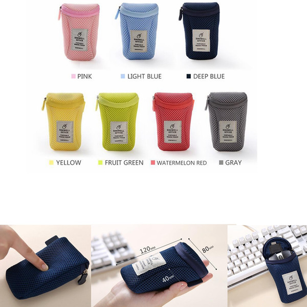 Mouse Storage Bag Portable Shockproof Digital Protective Case Pouch Devices USB Cable Earphone Pen Travel Cosmetic bag GGA620 50pcs