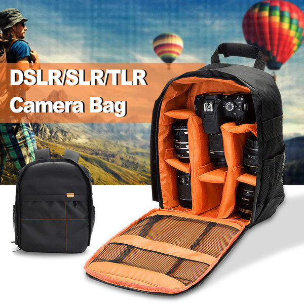 Waterproof Digital Camera Bag DSLR Video Backpack Small SLR Camera Rucksack for Nikon Canon Fujifilm Sony Cameras LJJM43