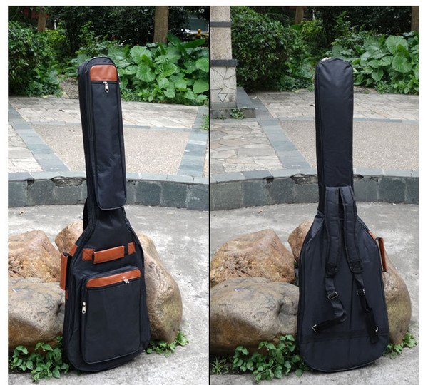 41 Inch Classic Soft Acoustic Guitar Bass Case Bag Holder Cotton Padded Gig Bag Case Guitar Backpack Black Customized Logo Based On 50 PCS