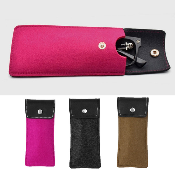 free shiping 1pc Glasses Bag Faux Leather Soft Brief case Pouch Sleeves Sunglasses Lens Case Protector