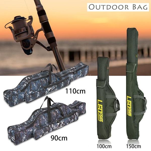 Fishing Carry Bag Lixada 100cm/130cm/150cm Portable Folding Fishing Rod Reel Bag Fishing Pole Gear Tackle Tool Carry Case Carrie