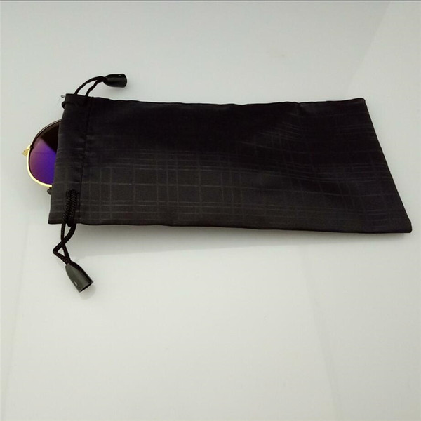 100pcs/lot Sunglasses Waterproof Fiber bag Pouch Soft Waterproof Eyeglasses Bags Classic solid blank Sunglass Pouch