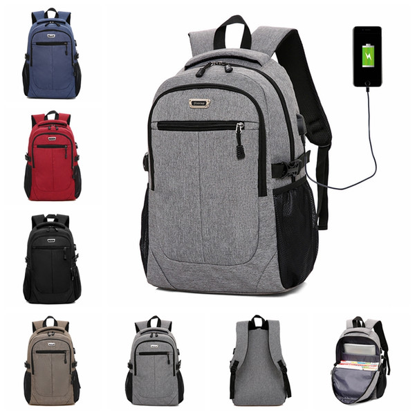 New Computer Backpack Multi-function Usb Large Capacity Charging Casual College Student Bag Wear-resistant Fabric Easy And Effortless