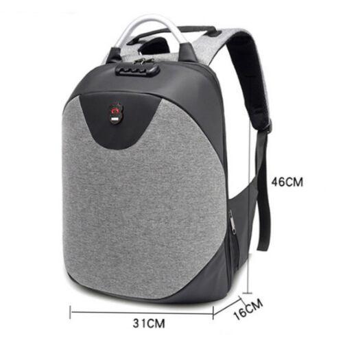 Mens Anti-theft Oxford Backpack School Bag Business Casual Travel Laptop Bags with USB Charger Port Waterproof Shoulderbag Handbag Knapsack