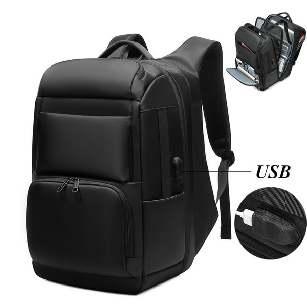 Fashion Men Travel Backpack Large Capacity Teenager Male Mochila Anti-thief Bag USB Charging 17.3