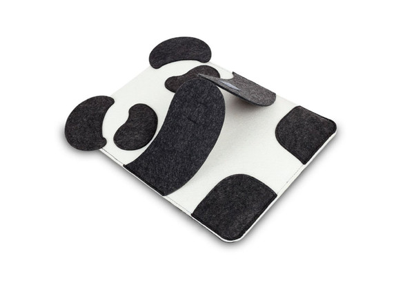 Cartoon panda felt laptop bag 13/14 inch notebook computer bag case drop shipping Can be customized adding logo