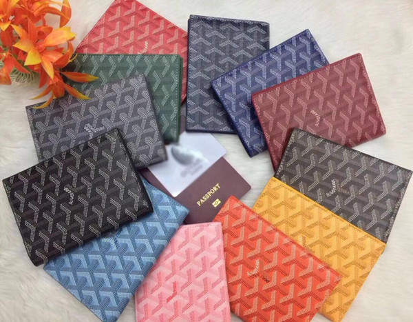 GO home leather high quality cowhide passport holder passport bag portable multi-function document package Card Holders