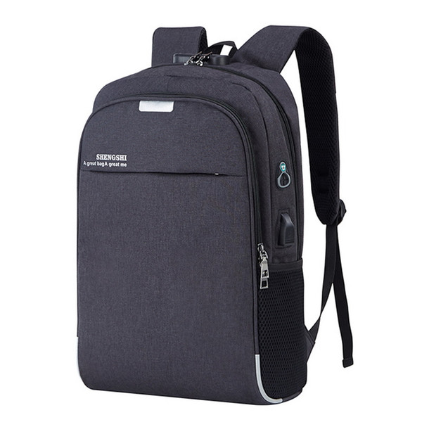 New Laptop Backpack USB Charging Backbag Travel Daypacks Male School Bookbag Leisure Backpack Anti Theft Mochila