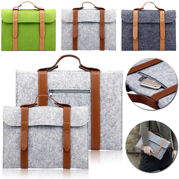 Felt Bag sleeve 10 11 13 15 inch Universal Notebook tablet Computer Laptop Sleeve Bag Case for Macbook Air Pro Retina HandBag Men Women