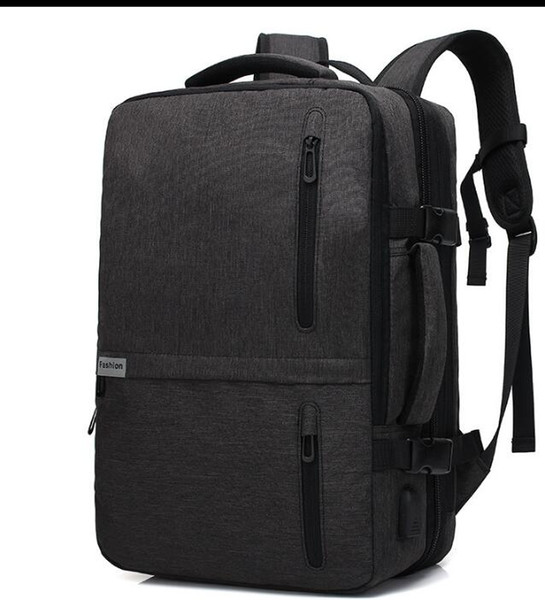 2019 multi-function shoulder men's fashion business computer backpack Oxford cloth travel men's bag backpack