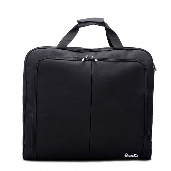 Waterproof Black Zipper Garment Bag Suit Bag Durable Men Business Trip Travel Bag For Suit Clothing Case Big Organizer