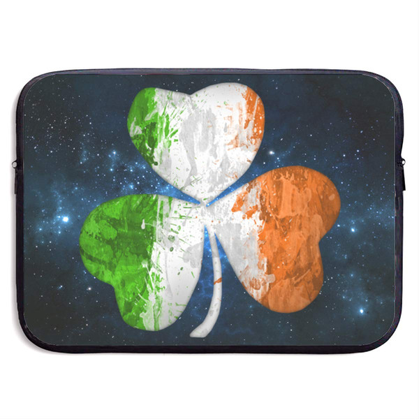 Xxh 13Inch Laptop Sleeve Case Irish Clover Neoprene Cover Bag Compatible IPad Pro