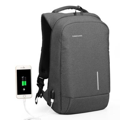 Kingsons Backpack Men 13 15.6 Inch Laptop Anti Theft Bagpack USB Charging Mini Back Pack for Boys Travel Bag Mochila