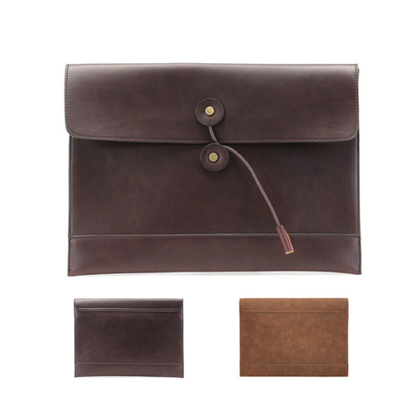 Leather iPad case, tablet, laptop case, leather file bag, 13.3-14 inches, PU leather