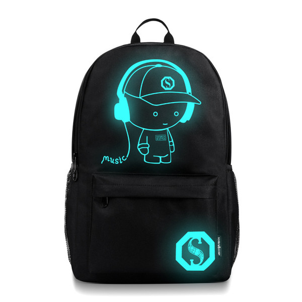 Simple and stylish outdoor sports USB luminous students can carry large-capacity backpacks for computers