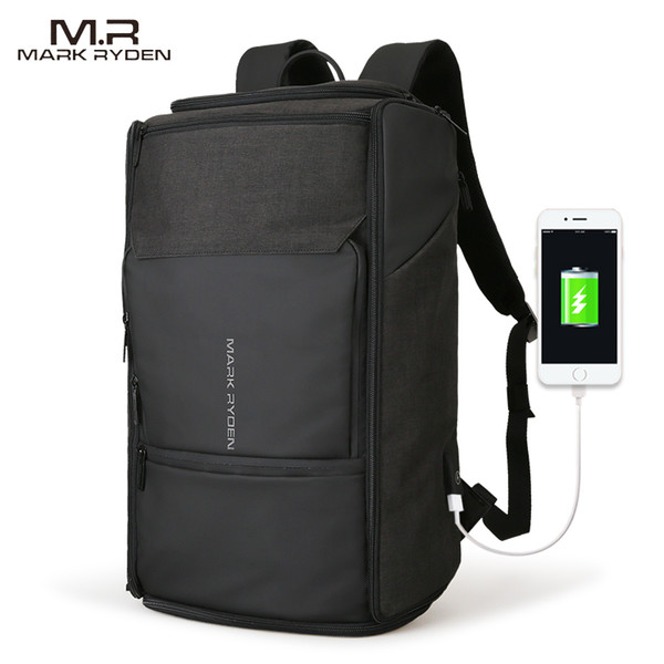 Mark Ryden New USB Recharging High Capacity Backpack 180 Degree Travel Bag Fit for 17.3 Inches Laptop New Design Bag