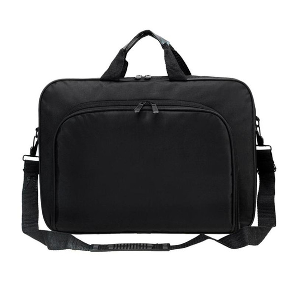 ALLOYSEED Business Laptop Bag Portable Nylon Computer Handbags Zipper Shoulder Simple Laptop Shoulder Handbag Briefcase Black #32690