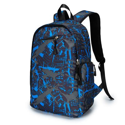 Wholesale- YUFANG Fashion korean style men backpacks brand designer flower pattern school bag students travel bag man 14inch laptop bag