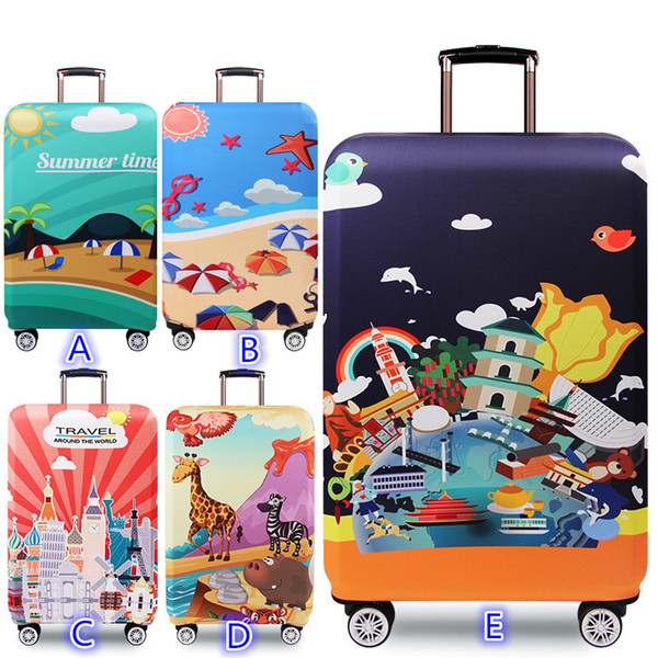 Luggage Cover Elastic Stretch Dust-Proof Trolley Baggage Cover Travel round the world