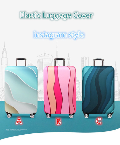 Colorful Design Elastic Travel Luggage Cover Thicker Elastic Suitcase Protector Cover extremely durable