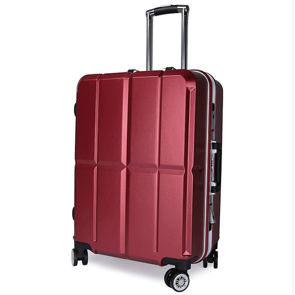 Men 2420 Inch Rolling Luggage Aluminium Frame Trolley Solid Travel Women Boarding Bags Carry On Suitcases Bag Trunk password box Custom lock