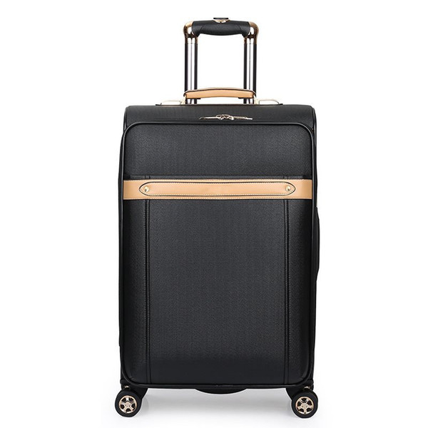 High quanlity PU suitcase luggage women mens travel trolley box suitcases rolling Business computer bag Silent universal wheel Baggage bags