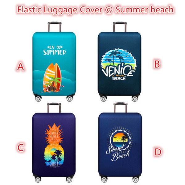 2019 new Design Travel Luggage Cover fits 18inch~32inch / Printing enjoy summer beach