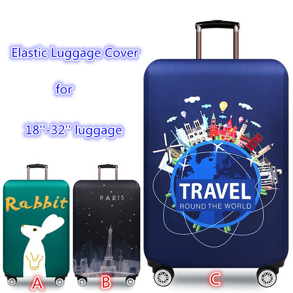 Cartoon Travel Suitcase Luggage Cover Trolley Elastic Protectors case