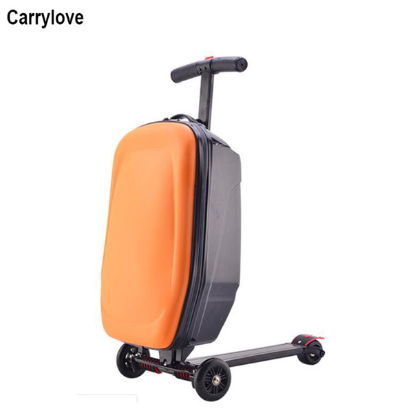 CARRYLOVE teenager carry on trolley luggage scooter cabin travel suitcase on wheels