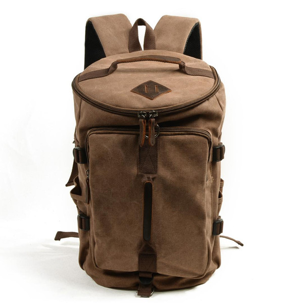 Men's Travel Bag Backpack Large Capacity Casual Canvas Bag Shoulder Portable Messenger