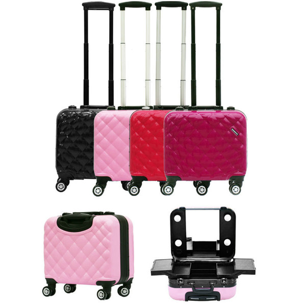 2017 New Travel Makeup Case with Lights Lighted Beauty Box bag trolley 4 colors