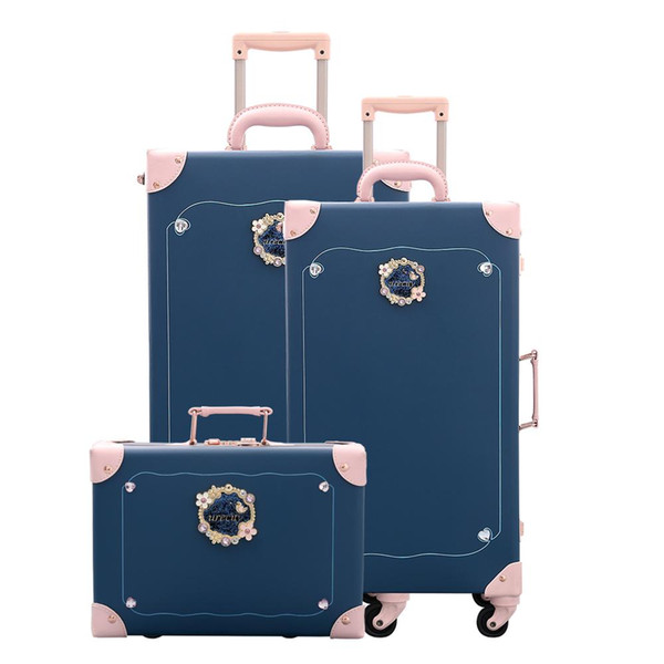 Women Trolley Suitcase Set Lightweight Travel Luggage set Carry On Leather Trunk 3 Pieces