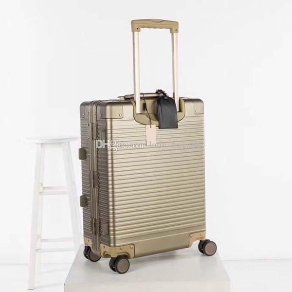 2018 2019 Hot Sell Designer Luxury Suitcase Rolling Luggage Trolley Luggage Universal mute aircraft wheel Travel Luggage Free DHL Shipping