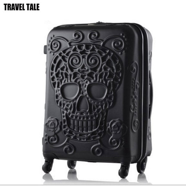 TRAVEL TALE 2018 new skull travel luggage bag 20 28