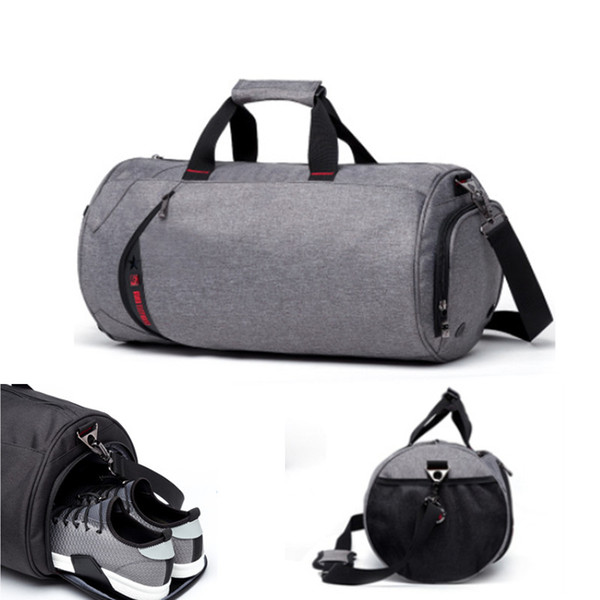 Fashion Men Travel Bags Large Capacity Women Luggage Travel Duffle Bags Polyester Waterproof Bucket Handbag 2 sizes are optional