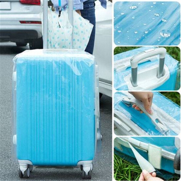 PVC Transparent Travel Luggage Protector Suitcase Cover Bag Dustproof Waterproof