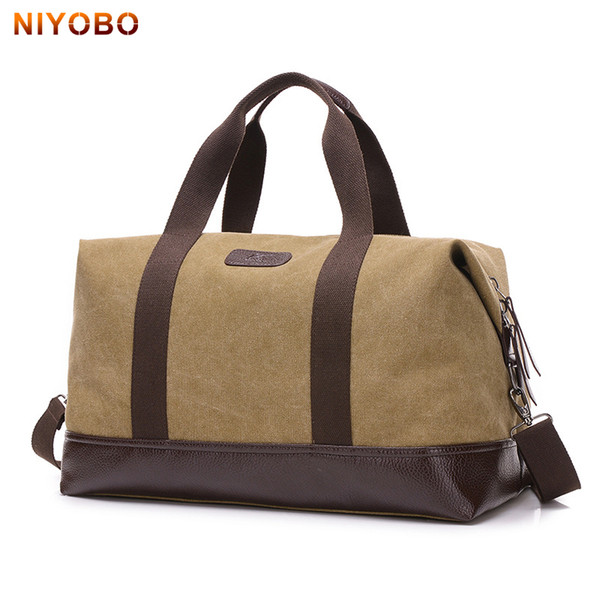 NIYOBO Large Capacity Canvas Travel Bags Casual Men Hand Luggage Travel Duffle Bag Big Tote 5 Colors Male Crossbody bag PT1234