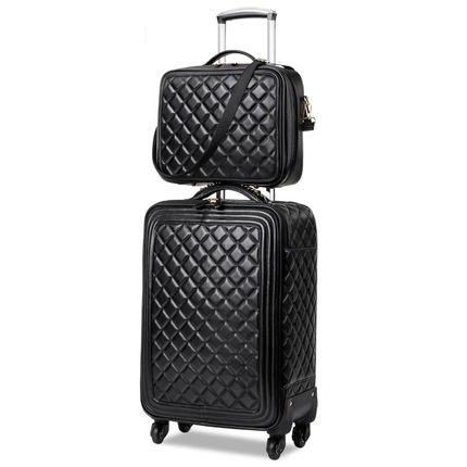 Travel tale high quality fashion 16/20/24 size 100%PU Rolling Luggage Spinner brand Travel Suitcase