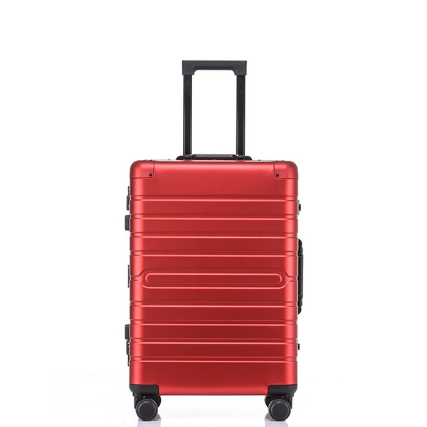 100% All Aluminum alloy trolley case TSA Password lock universal wheel aluminum frame Luggage 20/24/28 inch boarding suitcase