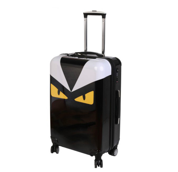 2018 New Luggage Carry-on PC leather Suitcase Trolley Travel bag Lightweight drag box rolling luggage