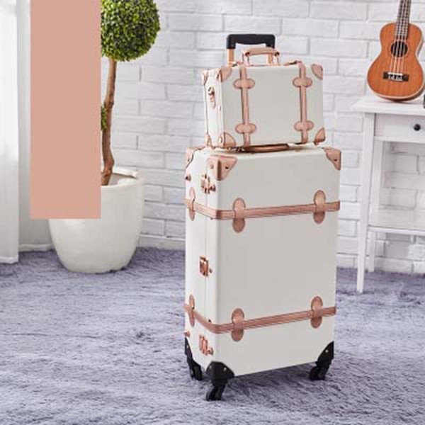 Retro 26 inch Spinner Rolling Luggage Set Korean version Travel Bag Trolley Women Cute Suitcase Wheels Vintage Cabin Trunk